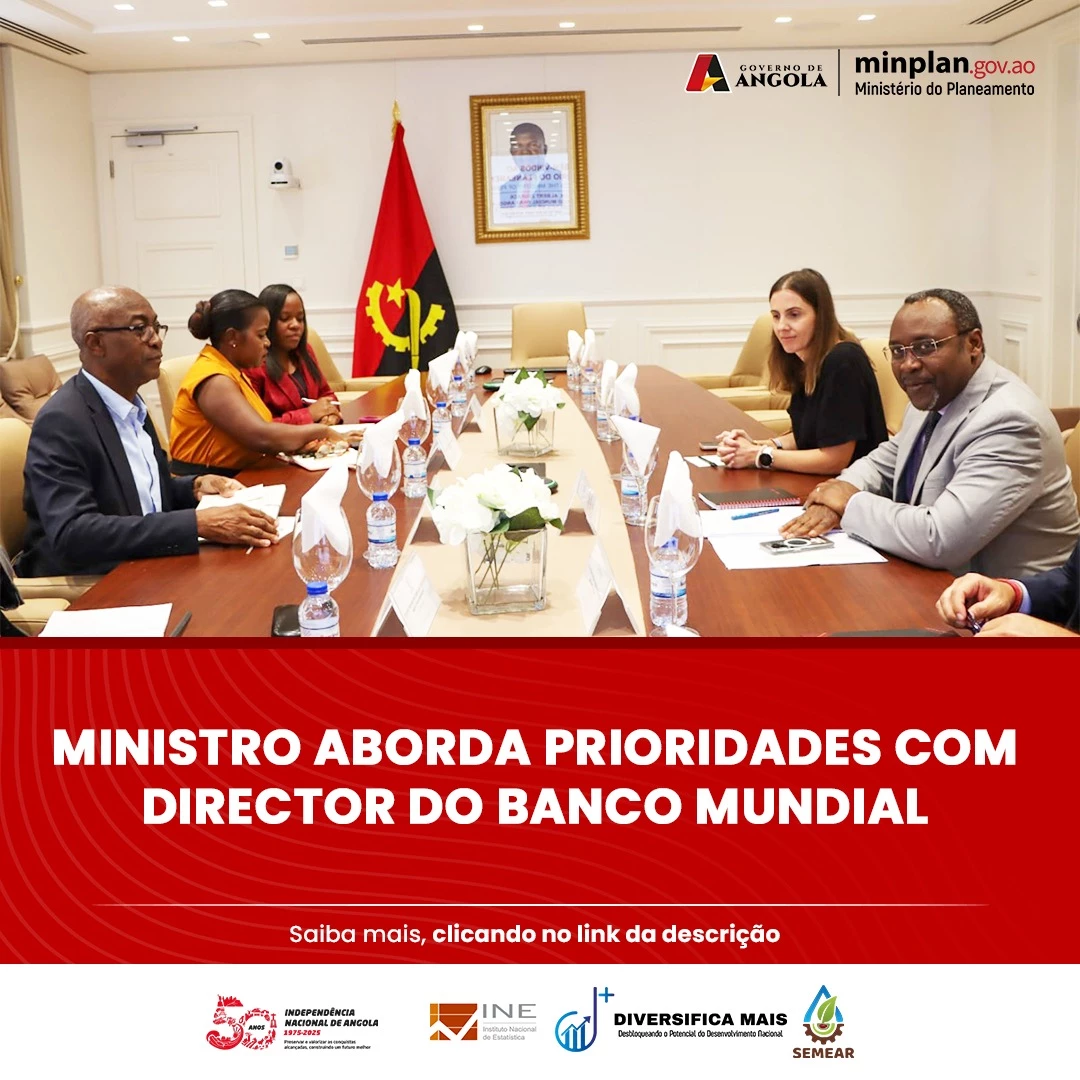Ministro aborda prioridades

com director do Banco Mundial